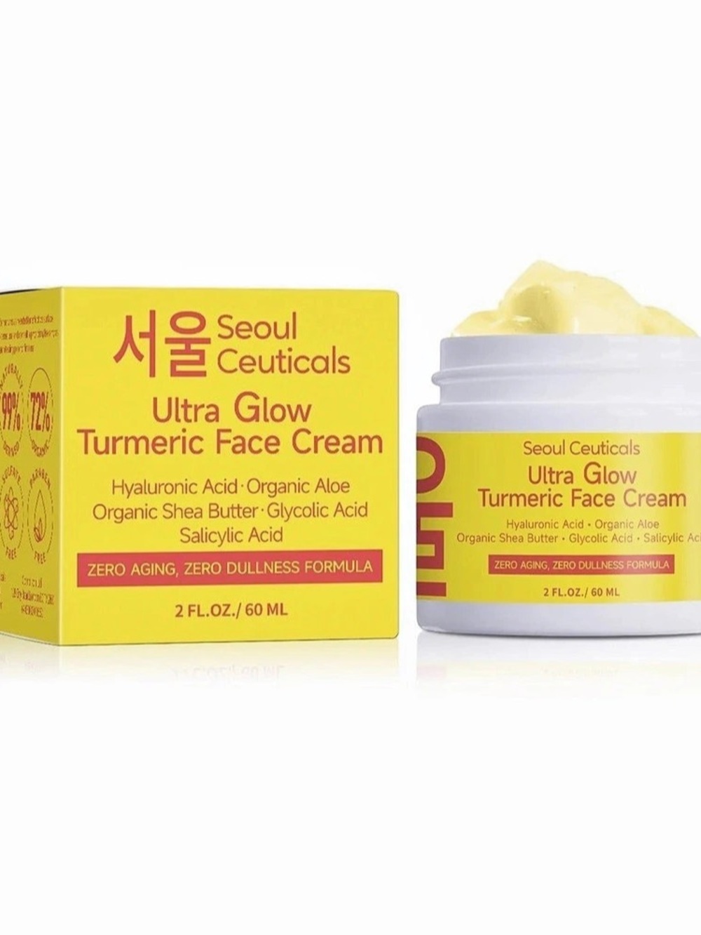 Seoul Ceuticals Ultra Glow Turmeric Face Cream Facial Moisturizer NWT